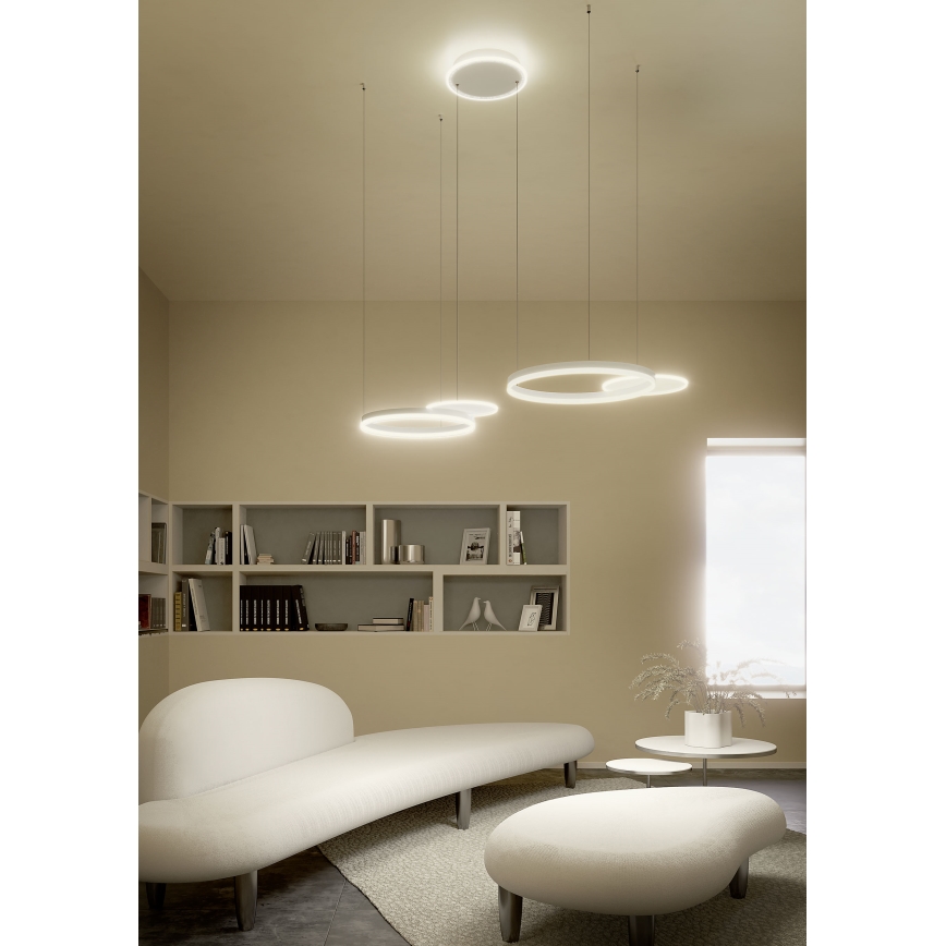 Redo 01-2605 - LED prigušiva luster na sajli SIGUA LED/99W/230V CRI 90 bela