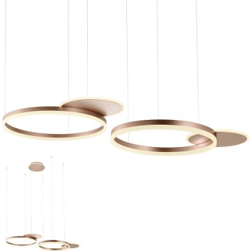 Redo 01-2610 - SIGUA LED luster na sajli, prigušiva, 114W/230V, CRI 90, 3000K, braon