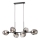 Redo 01-2620 - Luster na sajli PIERCE 6xE27/42W/230V crna/dimljena