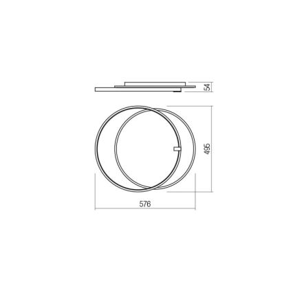 Redo 01-2660 - LED stropno svetlo ARP LED/45W/230V crno