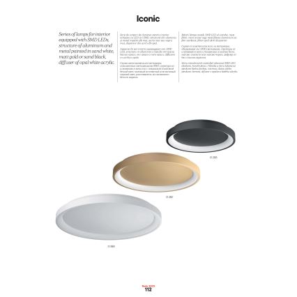 Redo 01-2672 - LED prigušiva luster na sajli ICONIC LED/50W/230V Ø 58 cm bela