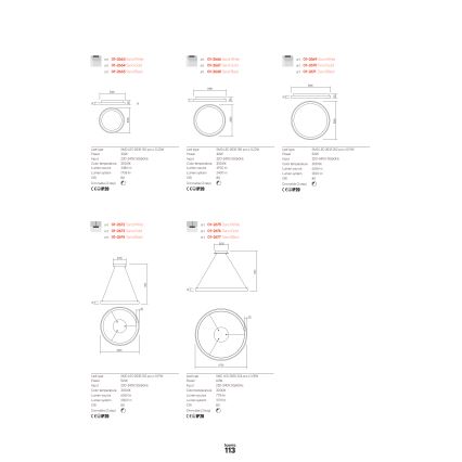 Redo 01-2672 - LED prigušiva luster na sajli ICONIC LED/50W/230V Ø 58 cm bela