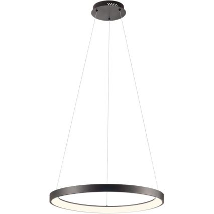 Redo 01-2674 - LED prigušiva luster na sajli ICONIC LED/50W/230V, prečnik 58 cm, crna
