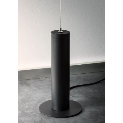 Redo 01-2695 - LED prigušiva podna lampa PICAS LED/12W/230V crna