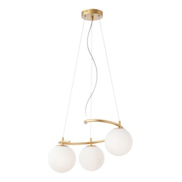 Redo 01-2715 - Viseći luster na sajli VOLLEY 3xE14/28W/230V zlatna