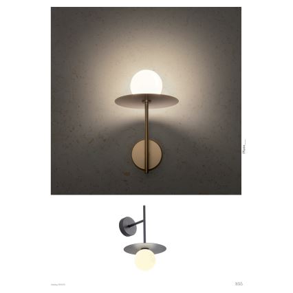 Redo 01-2726 - Zidna lampa PLATO 1xG9/10W/230V crna
