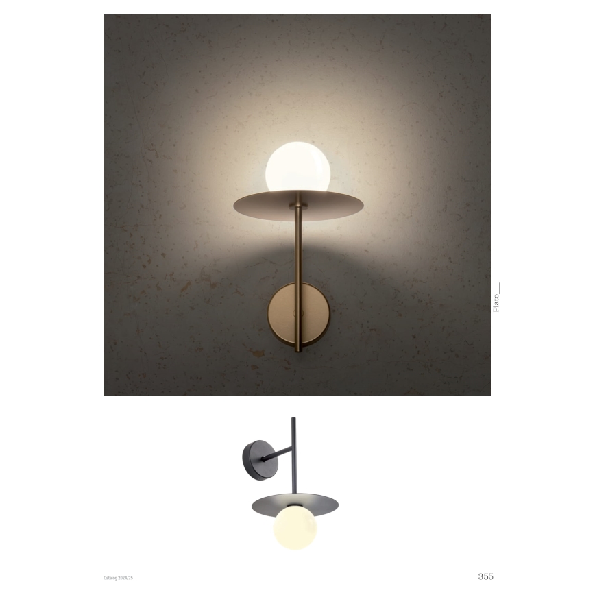 Redo 01-2726 - Zidna lampa PLATO 1xG9/10W/230V crna