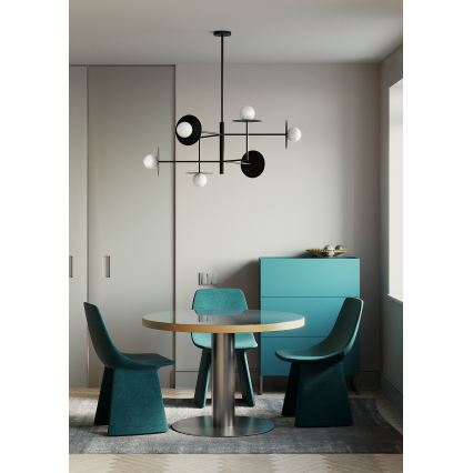 Redo 01-2734 - Luster na šipci PLATO 6xG9/10W/230V crna