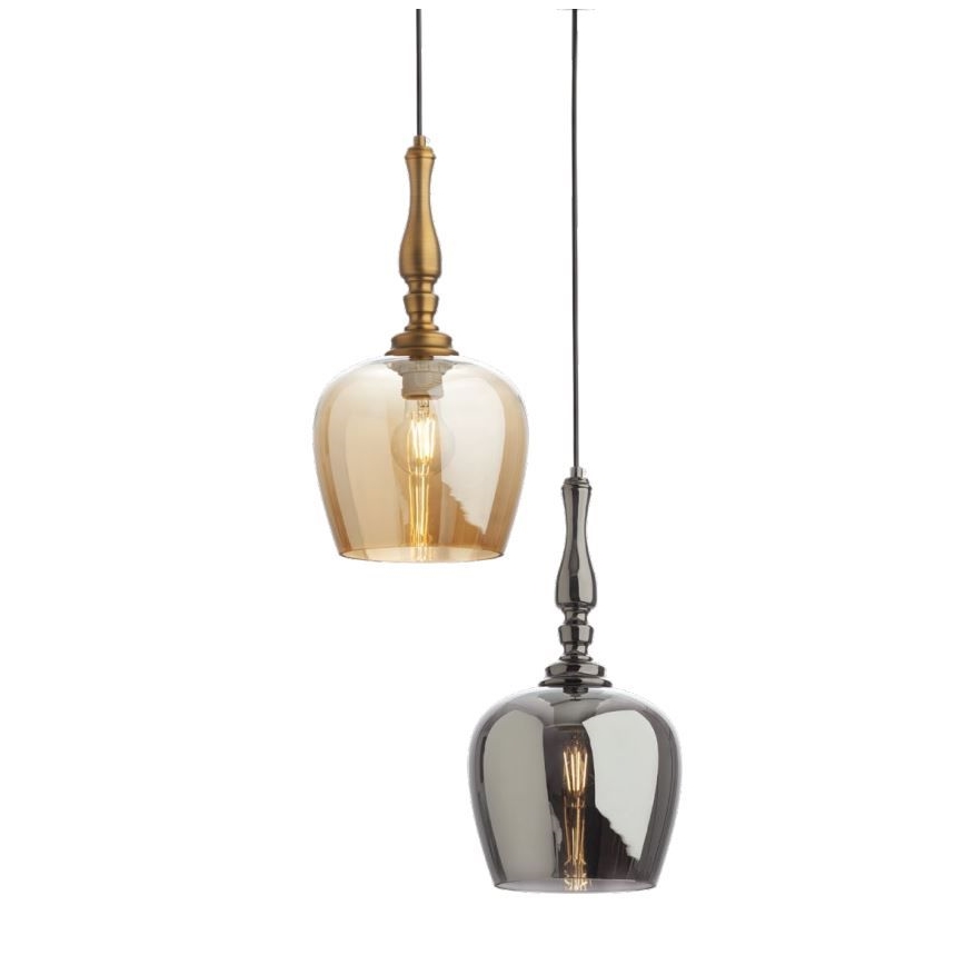 Redo 01-2752 - Luster na sajli TOLL 1xE27/42W/230V crna