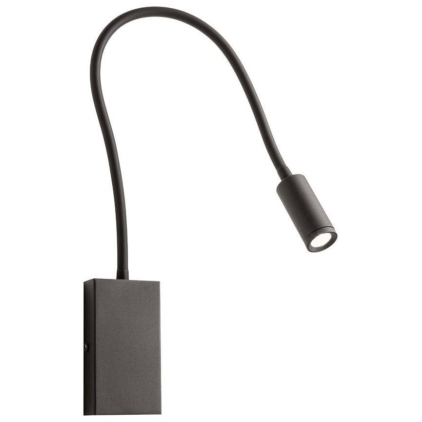 Redo 01-2755 - LED fleksibilna lampica WALLIE LED/3W/230V USB CRI 90 crna