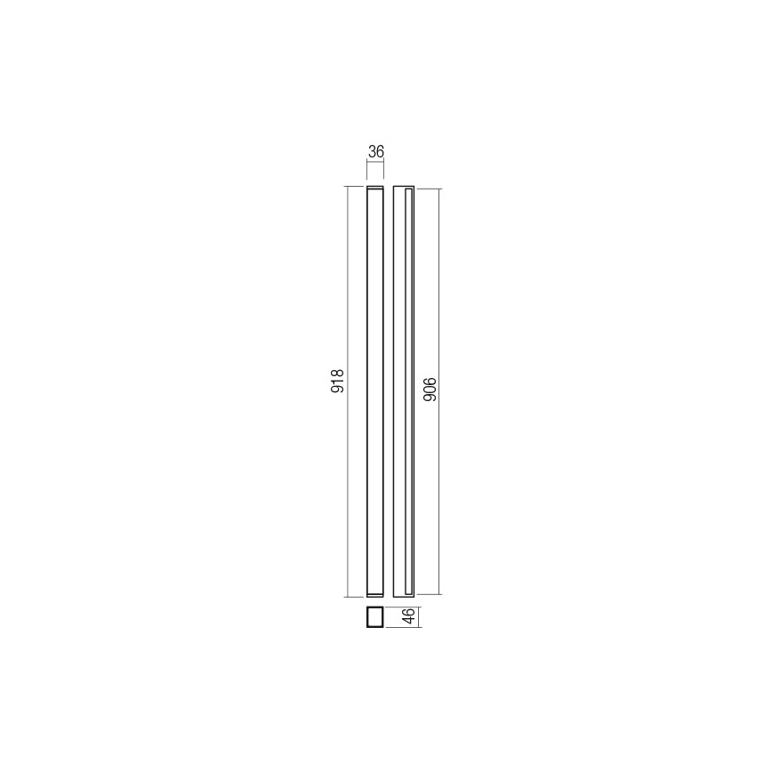 Redo 01-2764 - LED zidno svetlo PLOT LED/31W/230V 90 cm belo