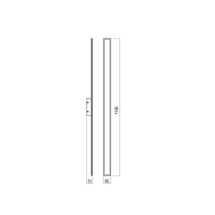 Redo 01-2770 - LED zidno svetlo WAPI LED/30W/230V 119 cm belo