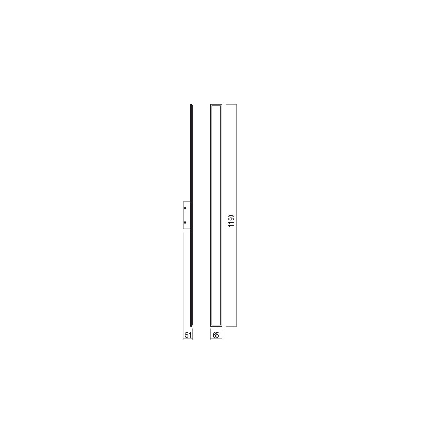 Redo 01-2770 - LED zidno svetlo WAPI LED/30W/230V 119 cm belo