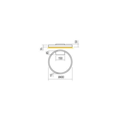 Redo 01-2835 - LED prigušiva zidna svetiljka FEBE LED/24W/230V zlatna
