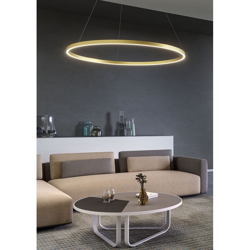 Redo 01-2865 - LED prigušiva luster na sajli FEBE LED/37W/230V zlatna