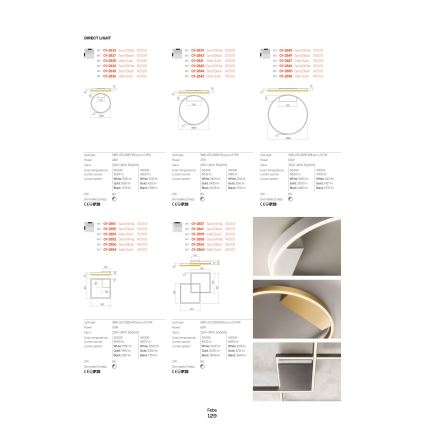 Redo 01-2865 - LED prigušiva luster na sajli FEBE LED/37W/230V zlatna