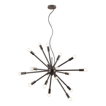 Redo 01-2936 - Luster na sajli STELLAR 18xE14/25W/230V crni