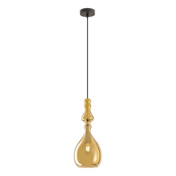 Redo 01-2937 - Luster AMBIX na sajli 1xE27/42W/230V, prečnik 18 cm, zlatna
