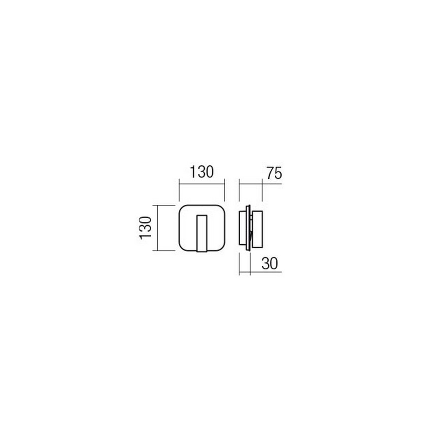 Redo 01-2977 - LED zidno svetlo QUDA LED/6W/230V + LED/3W 3000K CRI 90 zlatno