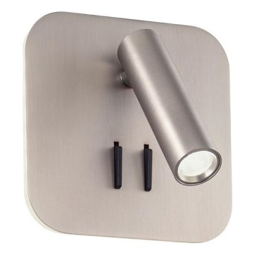 Redo 01-2978 - LED zidno svetlo QUDA LED/6W/230V + LED/3W 3000K CRI 90 matni hrom