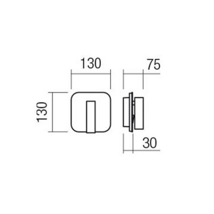 Redo 01-2978 - LED zidno svetlo QUDA LED/6W/230V + LED/3W 3000K CRI 90 matni hrom