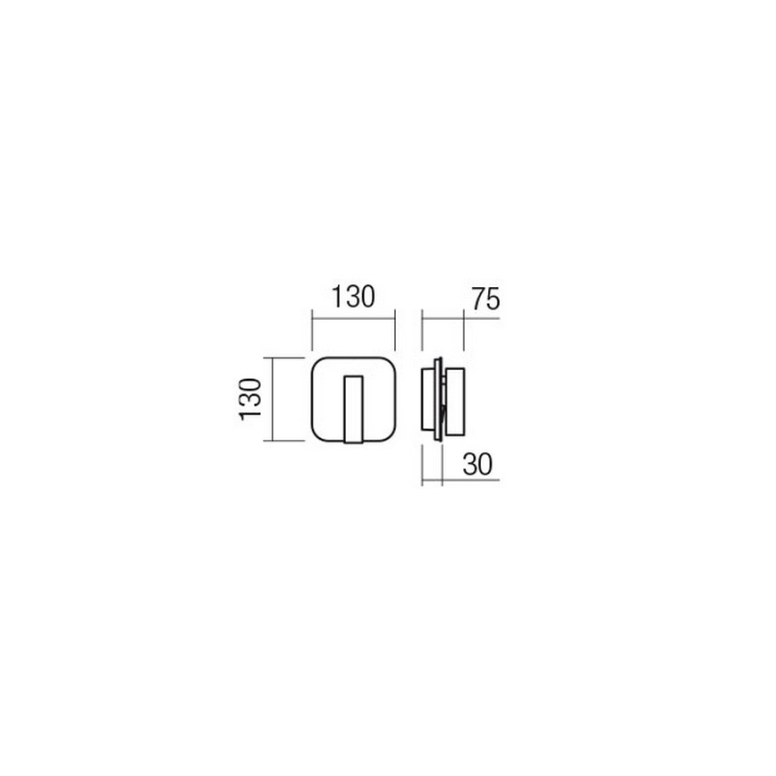 Redo 01-2978 - LED zidno svetlo QUDA LED/6W/230V + LED/3W 3000K CRI 90 matni hrom