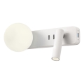 Redo 01-2991 - LED zidna svetiljka OASIS LED/3W/230V + 1xG9/10W USB CRI 90 bela