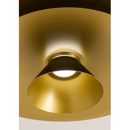 Redo 01-3001 - LED luster na sajli FARGO LED/16,5W/230V CRI 90 prečnik 50 cm crna/zlatna