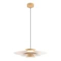 Redo 01-3003 - LED luster na sajli FARGO LED/16,5W/230V CRI 90 prečnik 50 cm bež/bela