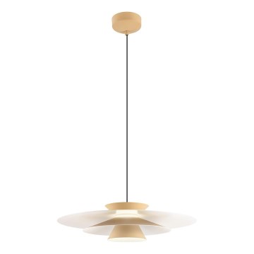 Redo 01-3003 - LED luster na sajli FARGO LED/16,5W/230V CRI 90 prečnik 50 cm bež/bela