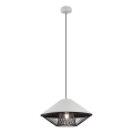 Redo 01-3004 - Luster na sajli GRILL 1xE27/42W/230V prečnik 39,6 cm crna/bela