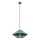 Redo 01-3006 - Luster na sajli GRILL 1xE27/42W/230V prečnik 39,6 cm crna/tirkizna