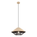 Redo 01-3007 - Luster na sajli GRILL 1xE27/42W/230V prečnik 39,6 cm crna/bež