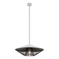 Redo 01-3008 - Luster na sajli GRILL 1xE27/42W/230V prečnik 49,5 cm crna/bela