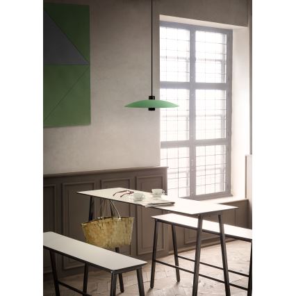 Redo 01-3019 - LED luster na sajli LARS LED/14W/230V + LED/10W prečnik 60 cm CRI 90, zelene boje