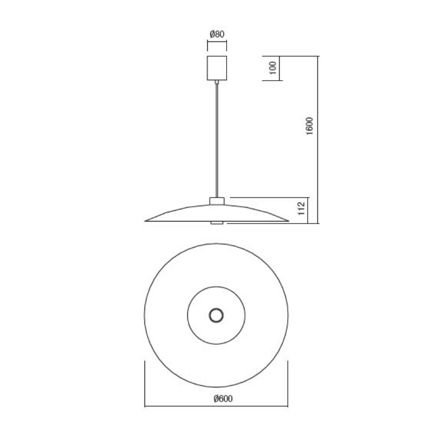 Redo 01-3019 - LED luster na sajli LARS LED/14W/230V + LED/10W prečnik 60 cm CRI 90, zelene boje