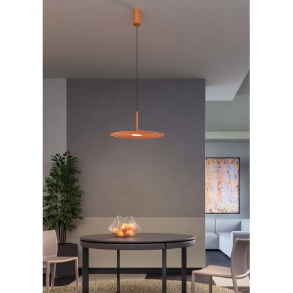Redo 01-3045 - LED luster na sajli LAKE LED/13W/230V CRI 90 Ø 50 cm narandžasta