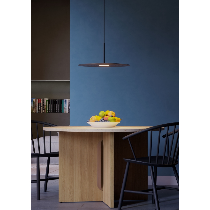 Redo 01-3047 - LED luster na sajli LAKE LED/13W/230V CRI 90 Ø 50 cm crna