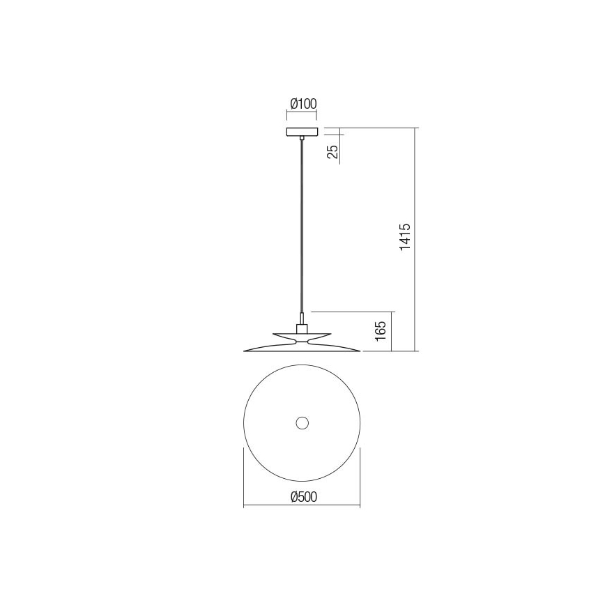 Redo 01-3048 - Luster na sajli GUNNAR 1xE27/42W/230V prečnik 50 cm, bela