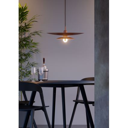 Redo 01-3049 - Luster na sajli GUNNAR 1xE27/42W/230V prečnik 50 cm narandžasta