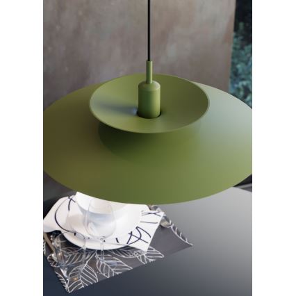 Redo 01-3050 - Luster na sajli GUNNAR 1xE27/42W/230V Ø 50 cm zelena