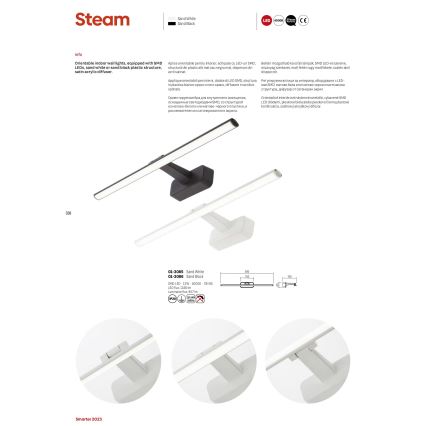 Redo 01-3085 - LED svetiljka za slike STEAM LED/12W/230V 59,5 cm bela