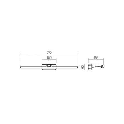 Redo 01-3085 - LED svetiljka za slike STEAM LED/12W/230V 59,5 cm bela