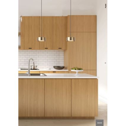 Redo 01-3101 - LED luster na sajli PUNKT LED/6W/230V prečnik 15 cm crna
