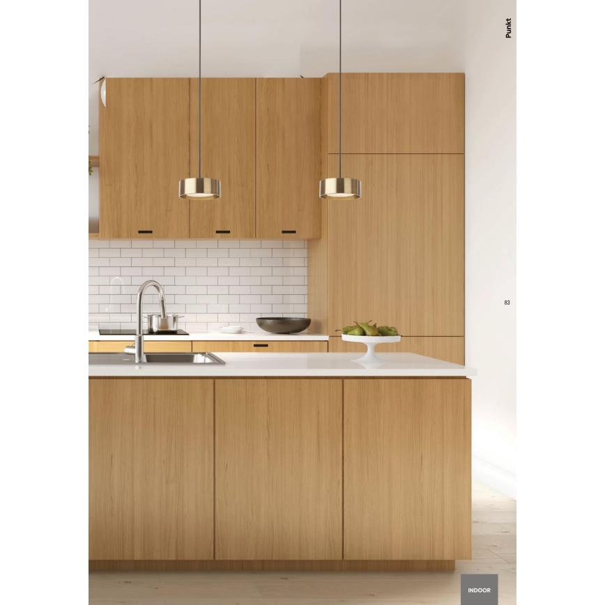 Redo 01-3101 - LED luster na sajli PUNKT LED/6W/230V prečnik 15 cm crna