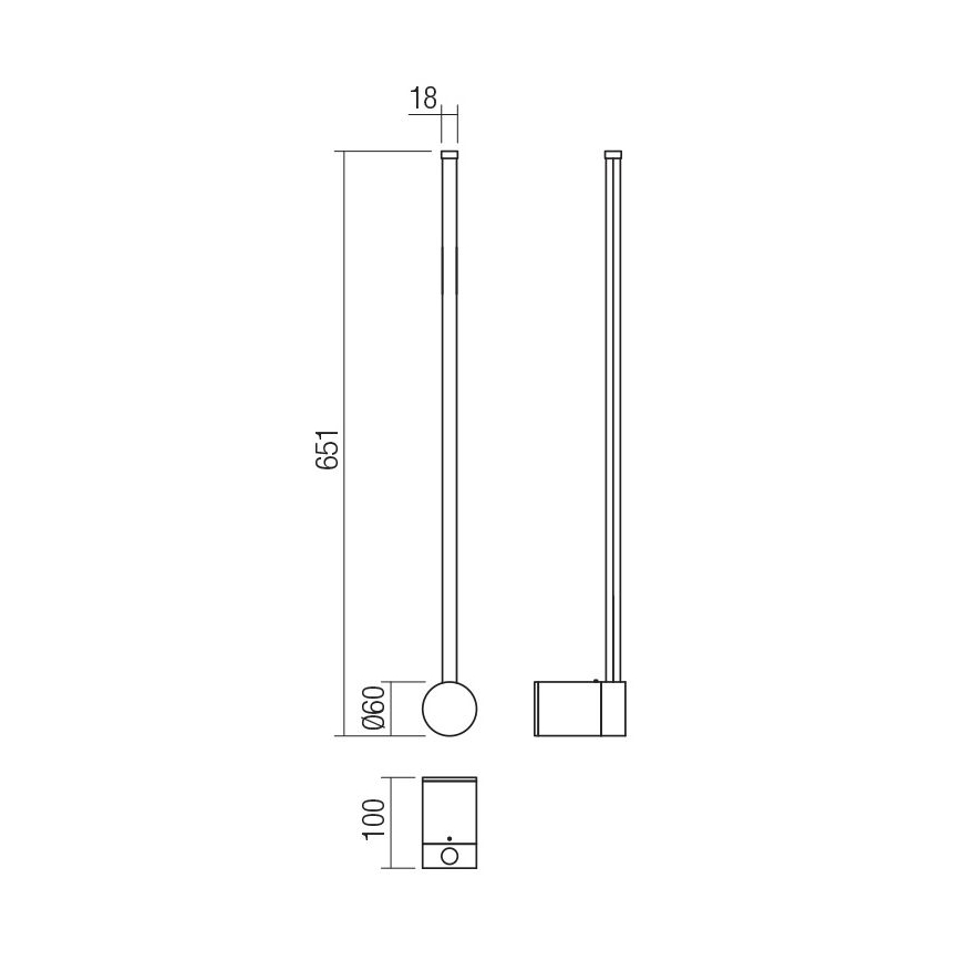 Redo 01-3120 - LED zidno svetlo TABOO LED/9W/230V belo