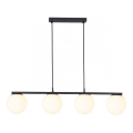 Redo 01-3156 - Luster na sajli BOWLING 4xE27/42W/230V, crne boje