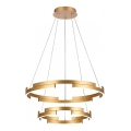 Redo 01-3178 - LED prigušiva luster na sajli CASTLE LED/60W/230V zlatna