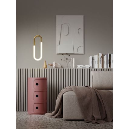 Redo 01-3183 - LATIUM prigušiva LED luster na sajli LED/9W/230V mesing