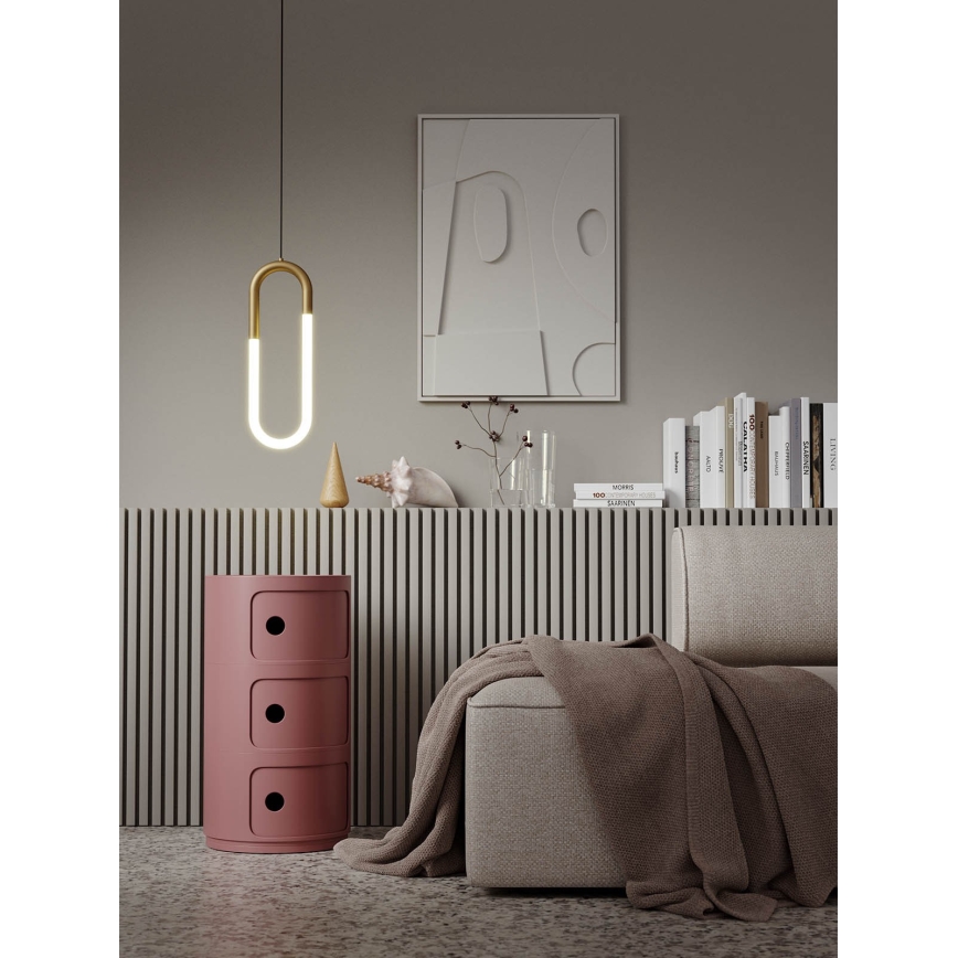 Redo 01-3183 - LATIUM prigušiva LED luster na sajli LED/9W/230V mesing